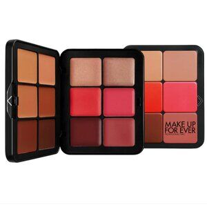 Makeup Forever Lip & Cheek Palette — reds, pinks, creams, browns